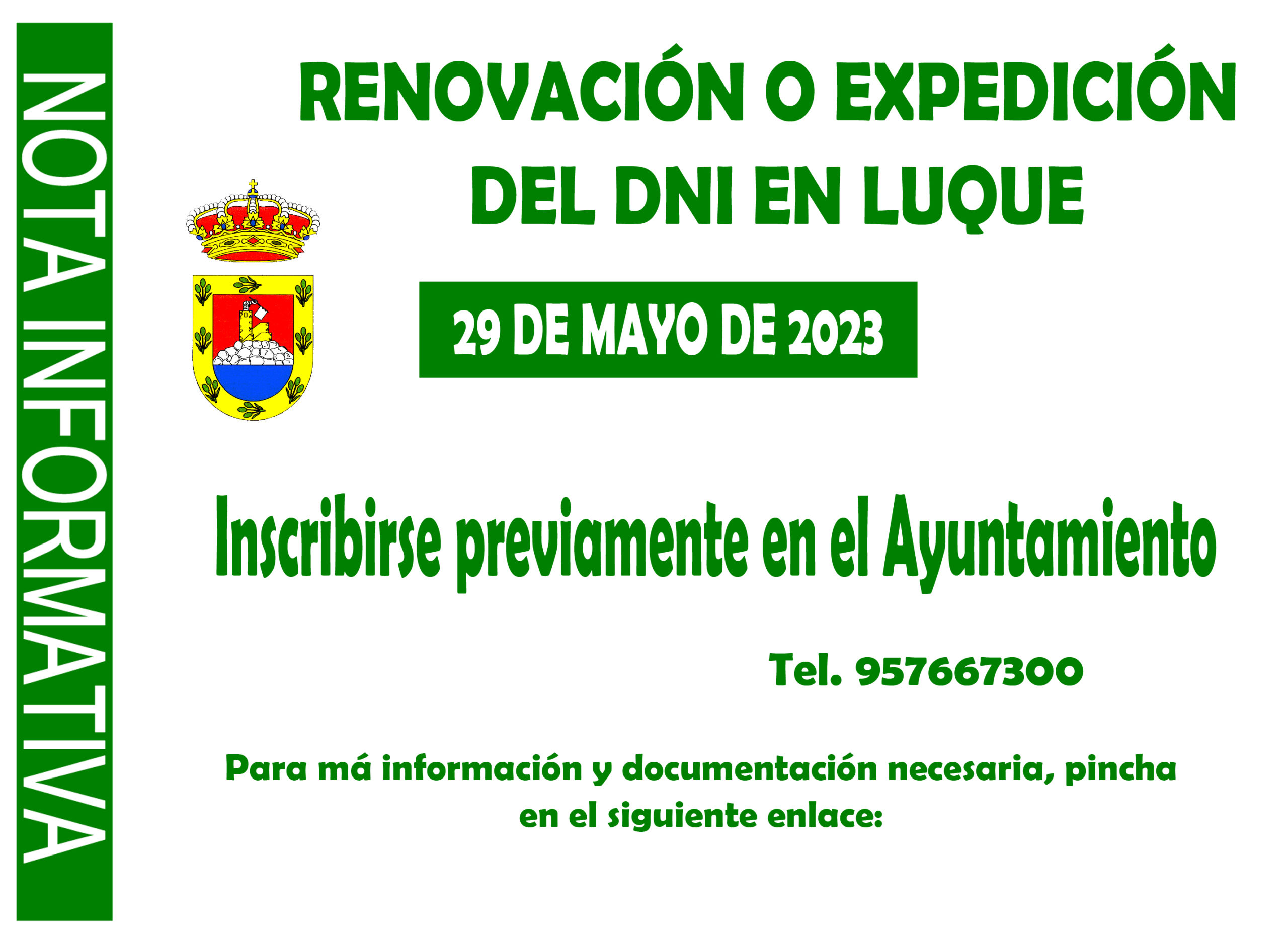 Renovaci N Del Dni En Luque Ayuntamiento De Luque